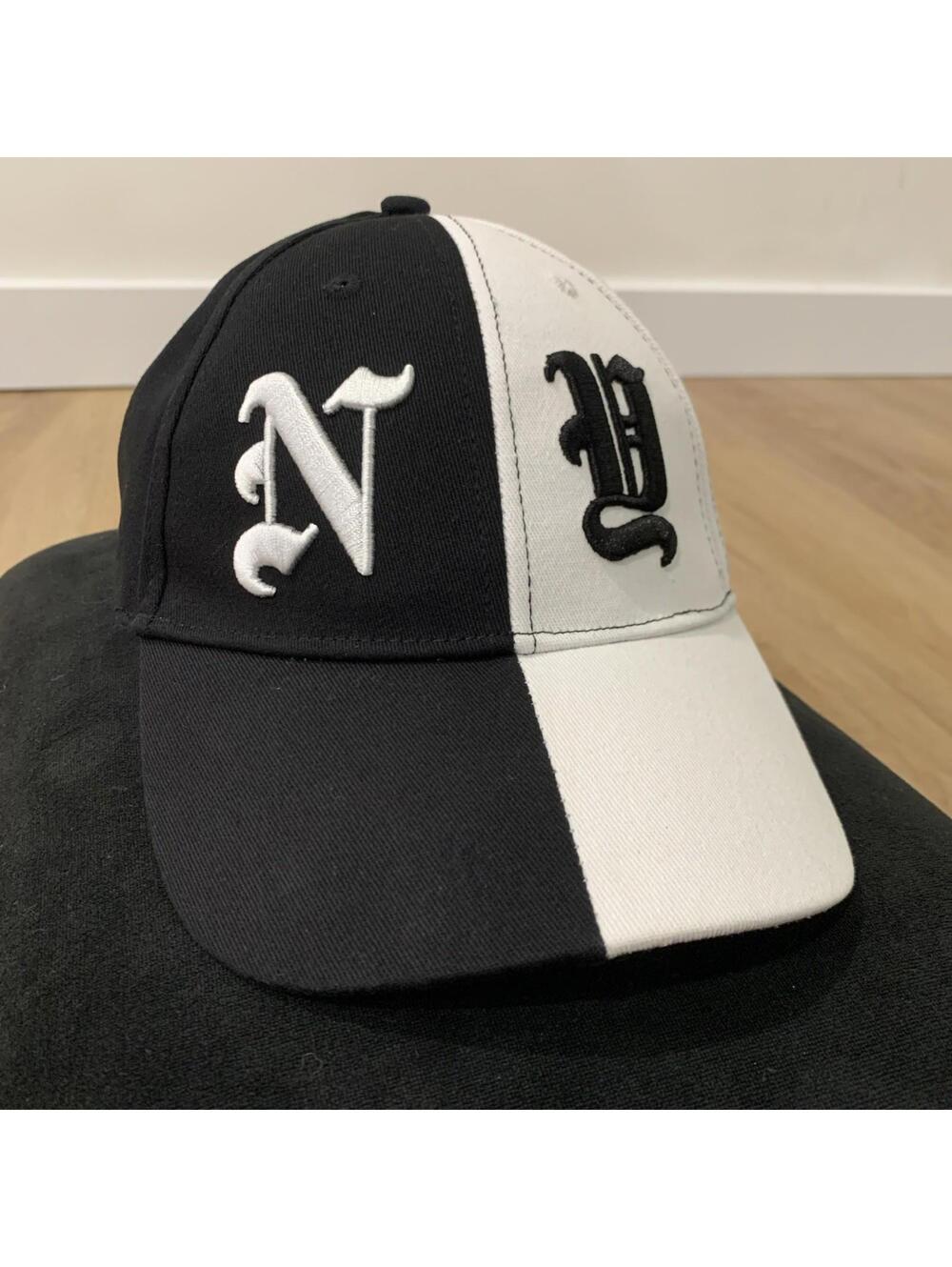 URBN IDNTY Snapback Hat Black White Gothic Streetwear Cap